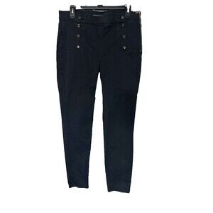 Karen Millen Black Button Detail Trousers Women Size 10 Pants